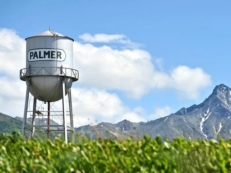 palmer alaska with water tower